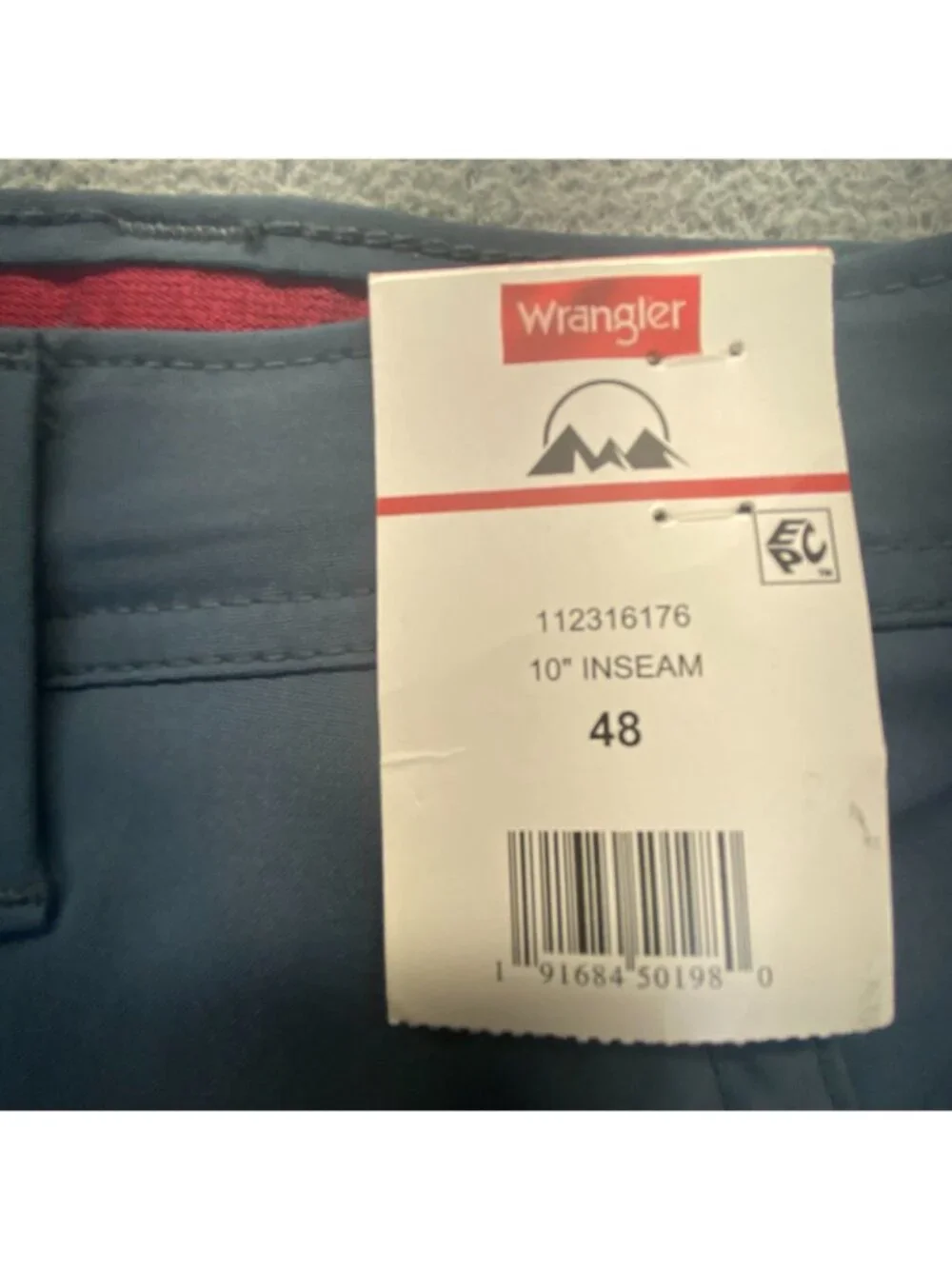 Wrangler Shorts Mens 48 Gray Performance Utility Comfort Flex Waistband UPF 30